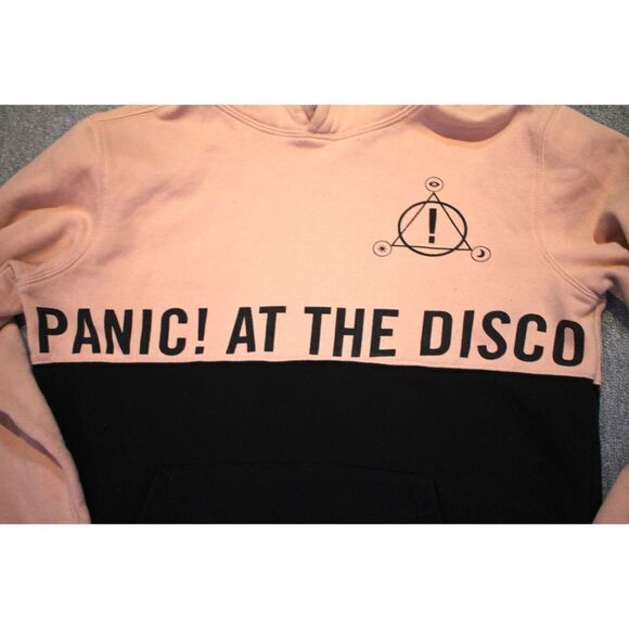 Vintage Panic at the Disco 'Pray For The Wicked' Peach and Black Hoodie - Size S - Picture 2 of 5